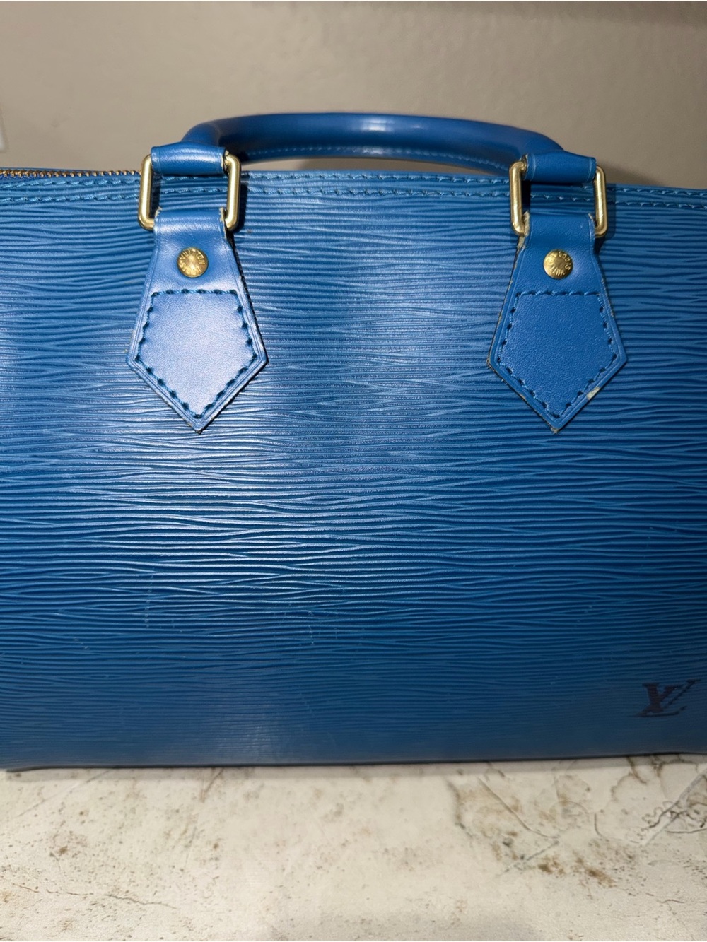 Authentic Louis Vuitton Blue Epi Leather Speedy - Picture 11 of 15